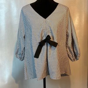 Black & White Stripes Top